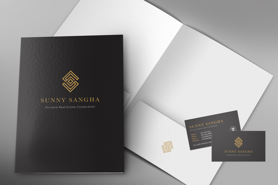 Sunny Sangha Realtor Branding stationary design