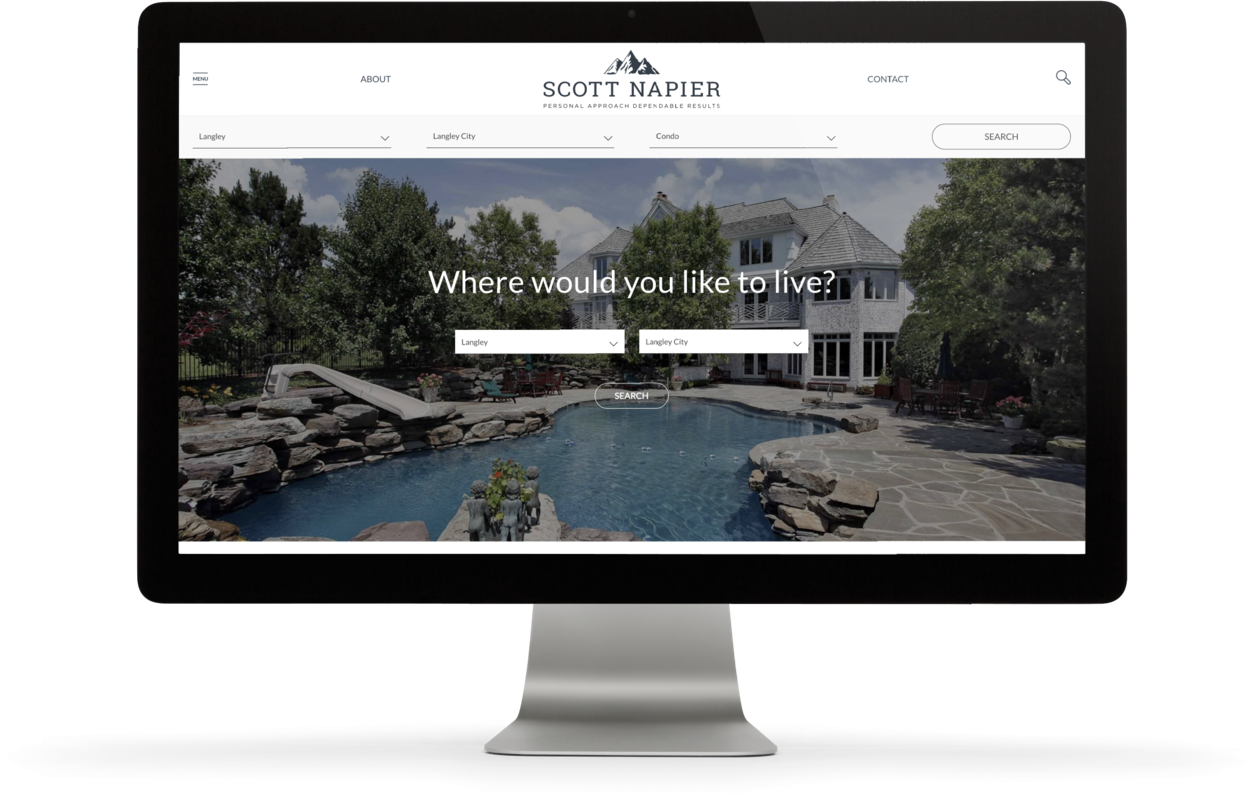 Scott Napier Real estate marketing website design display