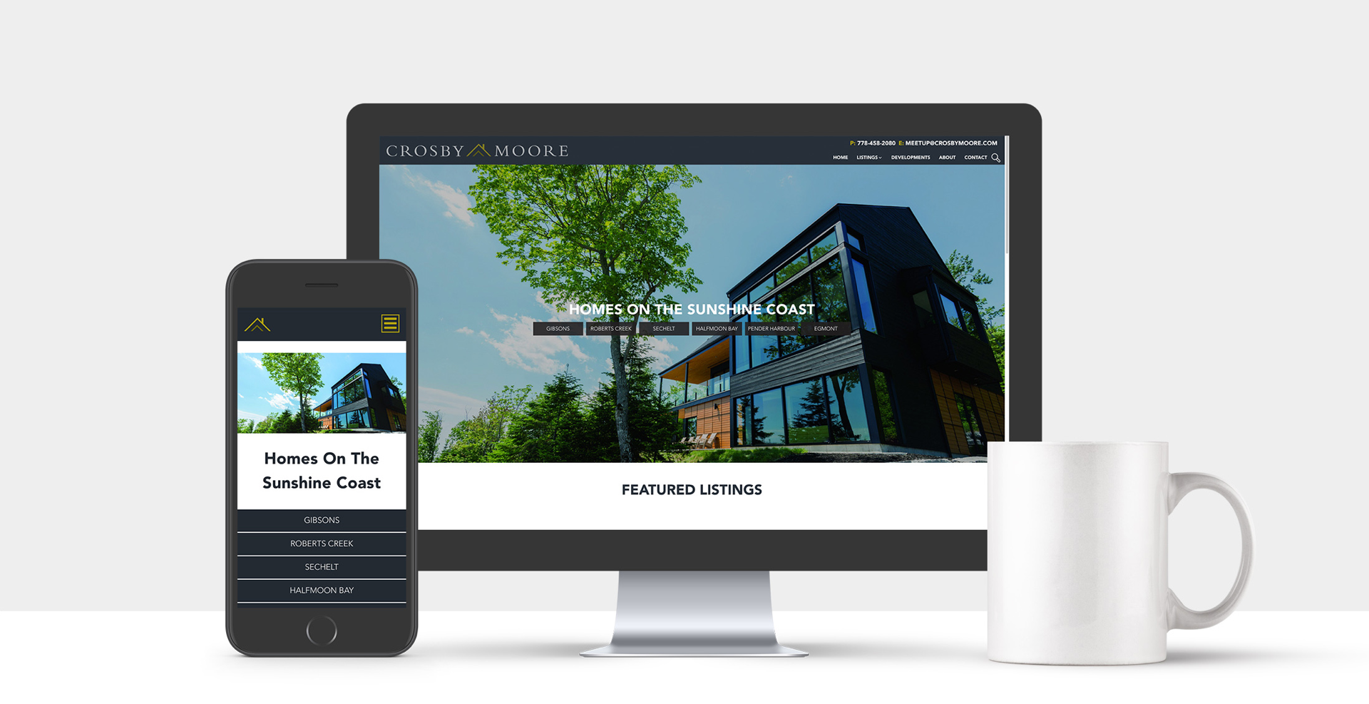 Crosby Moore Sunshine Coast, BC Real Estate Marketing and website design 