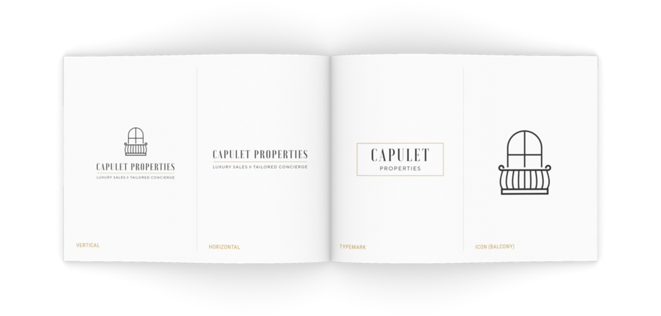 capulet properties final real estate logo branding design 