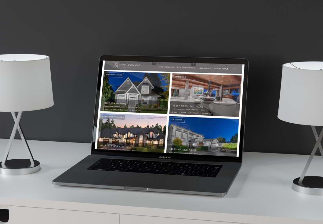 Sidra real estate listing gallery custom design website page