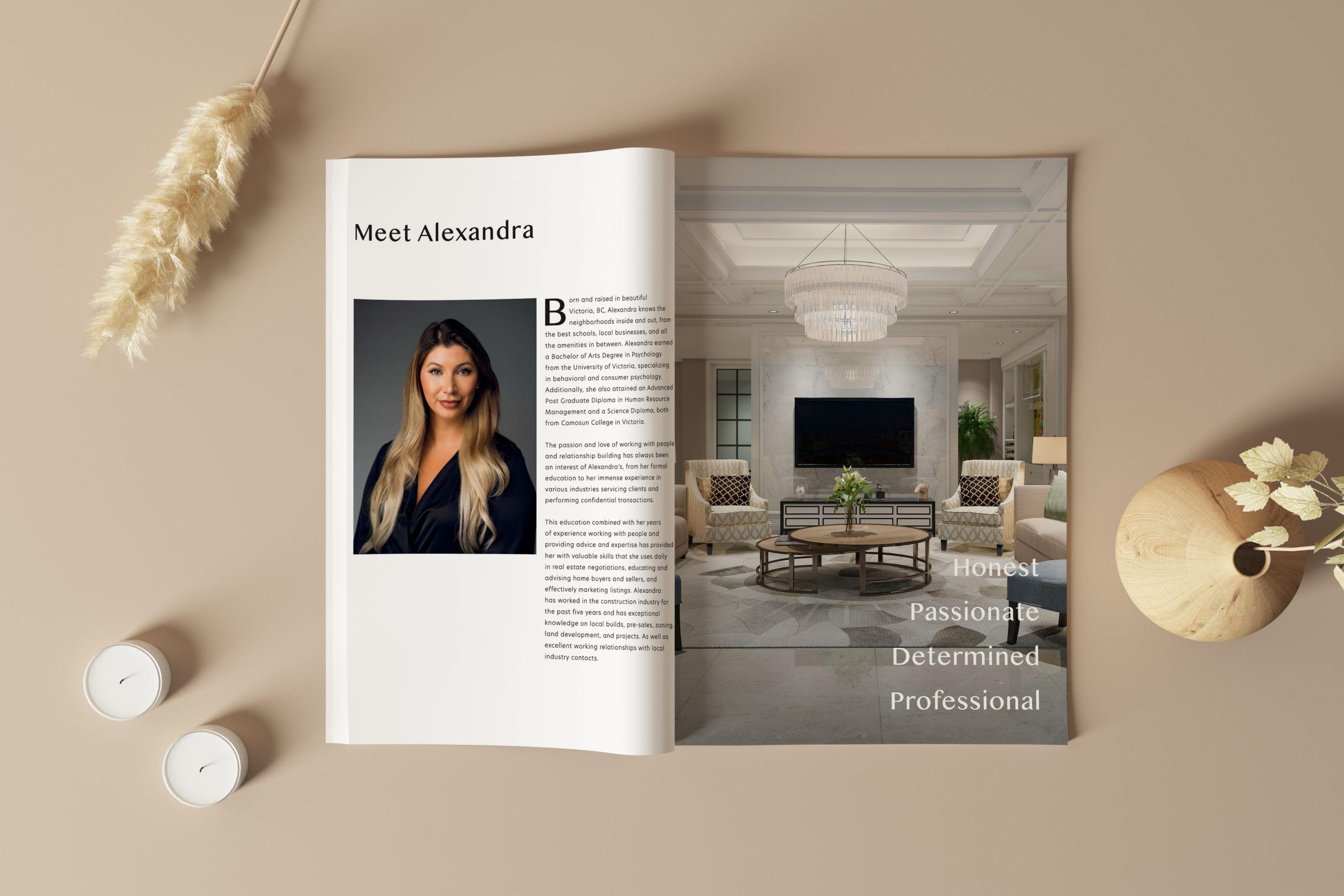 Alexandra Bailey’s buyers and sellers guide booklets mockup design