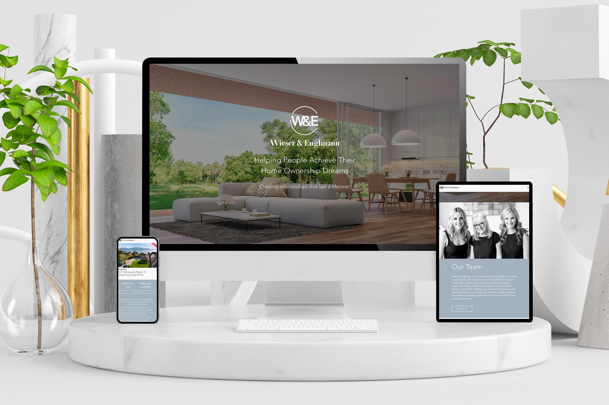 Oakwyn Realtor Team website with their brand colours on our template framework