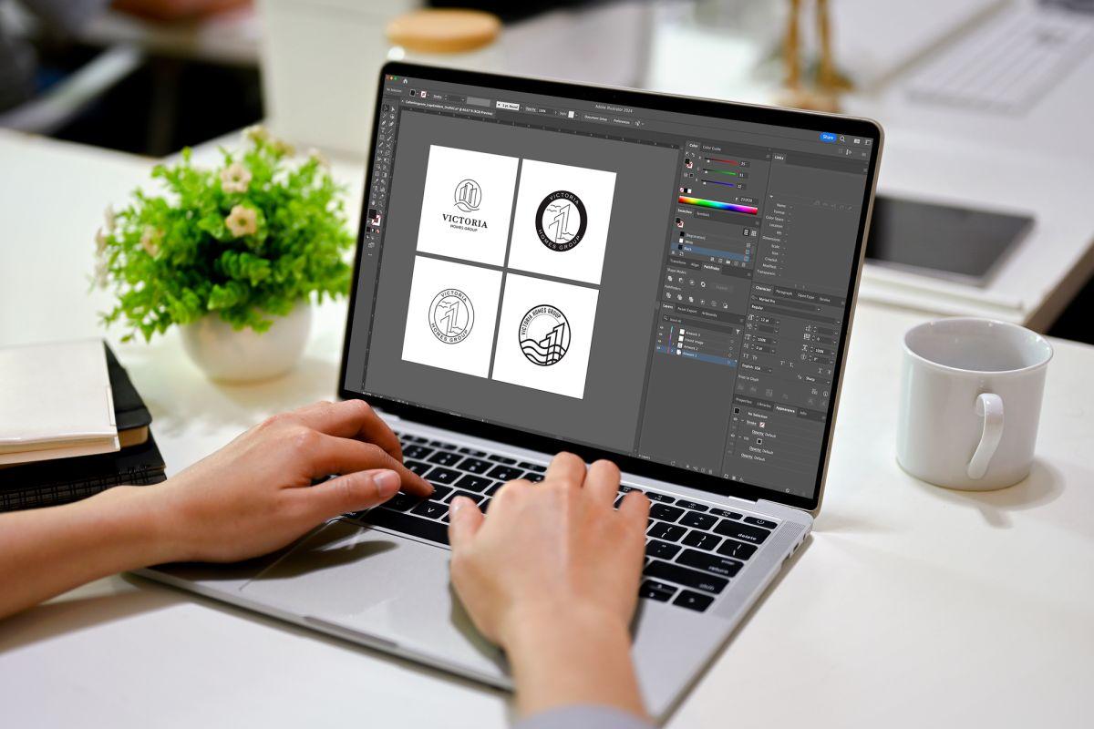 Digitized illustrations to vector format for a refined logo design process
